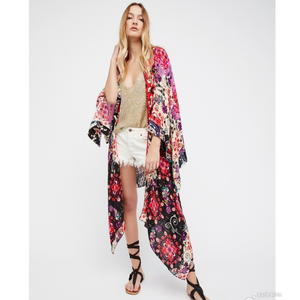 FREE PEOPLE LITTLE WING KIMONO TOPPER ONE SIZE
